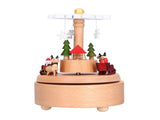 Wooden Music Box Snowflake Decor Wood Grain Texture Beautiful Sound Christmas Music Box V1294-YM0901-3115210106411