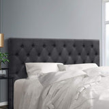 Artiss Bed Head Headboard King Size Fabric - CAPPI Charcoal BFRAME-H-CAPPI-K-CHAR