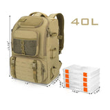 40L Khaki Fishing Tackle Backpack - Large Fishing Gear Storage Bag with Tackle Boxes Storage, Rod V888-ELOSUNG55760