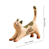Figurine, Stretch Resin Christmas Statue with Holly Berry, Cute Sculpture Tabletop Decor for Home V1370-AZ4-24096
