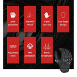 Men's Genuine Leather Motorcycle Riding Gloves High Quality Protective Racing Gear V1366-AZ2-W-18263