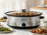 Devanti 6.5L Slow Cooker Electric Multi Cooker with 3 Heat Settings and Keep Warm Function SC-3G-6L-SI