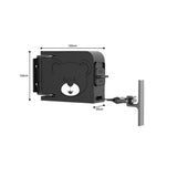 SOGA 160mm Wall-Mounted Clothes Line Dry Rack Retractable Space-Saving Foldable Hanger Black BSLY06