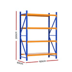 Giantz 2Mx1.5M Warehouse Shelving Garage Rack WR-F-20150-200BO-ABC