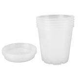 5 Set Orchid Pots with Holes and Saucers Breathable Clear Plastic Orchid Planter Plant Pot for V1294-YM0901-3111240151712