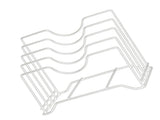 Chopping Board Storage Rack Iron 4 Slots Integrated Pot Lid Holder for Kitchen Countertop White V1294-YM0716-3118220125811