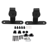 Mini Black Sliding Barn Door Hardware Roller Set Barn Door Lift Rail Accessories for Cabinet V1294-YM0901-3114230086611