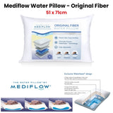 Mediflow Adjustable Waterbase Water Neck Pain Reduction Standard Pillow 51 x 71 cm V442-ABR-PILLOW-WATERBASEMEDIFLOW-WHITE-ST