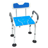 Orthonica Height-Adjustable Aluminium Commode Shower Chair with Armrests Backrest Armrests Soft SHC-MAS-ALU-17L