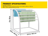 Outdoor Towel Rack Pool Towel Rack 7 Bar Curved White Freestanding Patio V952-MJJBSSXGBDDW79AY5V0