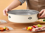 Portable mini tabletop barbecue grill, made of stainless steel, includes a grill mesh, designed for V1232-BXSSKL001