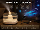 2-piece Bedroom Atmosphere Bundle White Ultrasonic Aroma diffuser Humidifier & Starry Sky Series V888-ELOSUNG53469