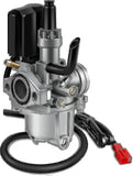 Carburetor for 50cc 2-Stroke Motorcycle Engine, Electric Choke Carb with 17mm Intake and 28mm Air V1189-LC-QP-00592
