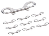 Stainless Steel Double Hook Snap Heavy Duty Clasp Snap for Ropes Chains Leashes Pets Leads Farm Gate V1294-YM0901-3111250168512