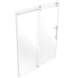 Frameless Shower Door 58-59" x 75" SGCC Tempered Glass 5/16" Chrome V952-WBKSYMTLYSM8XN0RUV0