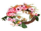 Artificial Flower Wreath Simulation Peony Door Hanging Garland Festivals Party DecorationPink V1294-YM0710-3115210132511
