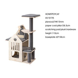 HONEYPOTCAT Deluxe Two-Level Cat Villa - 113cm V390-210195