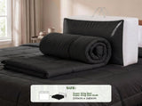 Giselle 200GSM Bamboo Microfibre Super King Quilt Lightweight All Season Doona QUILT-BAM-200-SK-BK