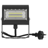 M-Elec Nox V4 LED Floodlight 15W 5700K White 1910lm 70CRI 120x90deg Black IP65 IK10 with Plug & V1202-V1-MELML-NOX1-V4-W