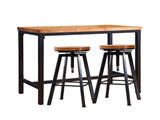 Levede 3pcs Bar Table Barstools Industrial BR1016-S-BR1001-2