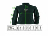 Womens Polar Fleece Full Zip Jumper Jacket Winter Warm in Bottle Green V563-PFFZW89-14
