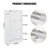 VEVOR Shoe Cabinet with 3 Flip Drawers, Shoe Storage Cabinet for Entryway, 23.6 x 9.33x 47.2 inch V952-FCXJ3C2028INQX03MV0