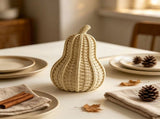Faux Wicker Pumpkin Resin Figurine Fall Tablop Decor Hand Crafted Look Pumpkin Statue Indoor Outdoor V1369-AZ3-W-11186