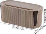 Cable Management Box Organizer, ABS Cord Hider With Ventilation Holes And Sliding Lid, For Home V1237-ZY-807-270