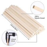 70Pcs 1/2 Inch X 12 Inch Balsa Wood, Square Wood Dowel Rods Unfinished Balsa Wood Strips Wood V1369-AZ3-W-11414