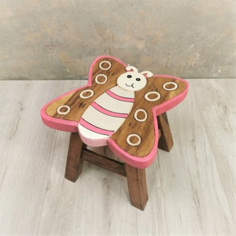 Kids Wooden Stool Butterfly V574-PLANETSTOOLBUTT