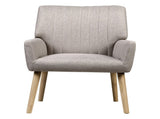 Artiss Armchair Fabric Beige Sebastini UPHO-C-ARM-5098-BG