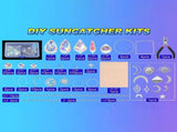Pack of 200 Suncatchers Craft Set Sun Craft Set with Hooks Chain Crystal Pendant Sun V1369-AZ3-W-13726