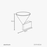 Nordic Brushed Metal Small Wall, Living Room, Study, Dining Room, Decorativecone-Shaped Wall V1369-AZ3-W-11624