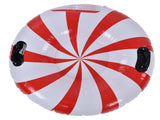 Round Winter Snow Tube Adult PVC Inflatable Skiing Ring with 2 Handles for Outdoor Snowboarding Red V1294-YM0523-3111210415211