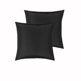 PepperMIll Satin European Pillowcases BLACK V442-END-PILLOWC-SATIN-BLACK-EU