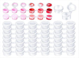 100 Strips 600 Pots Empty Paint Pots, Acrylic Paint Pots for Classrooms School Arts Crafts Painting V1370-AZ4-08334