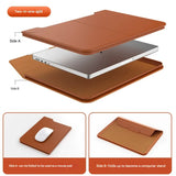 3-in-1 Detachable PU Leather Laptop Sleeve with Ergonomic Stand & Mouse Pad V888-ELOSUNG39005
