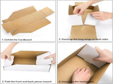 35 Pack Cardboard Storage, 12" x 6" 4.5" Corrugated Open Top Box, White Pantry Shelf Organizer V1259-DP01-A-912
