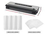 Devanti Food Vacuum Sealer Machine Sealing Cutter 4 Modes Storage Bags 4 Rolls FVS-32-BAG-28X2
