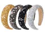 Rhinestone Headbands for Women Padded Head Bands for Women's Hair Non Slip Sequin Diamond Headband V1366-AZ2-W-20116