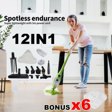 Steam Mop Handheld Carpet Cleaner High Pressure Steamer Floor Cleaning 1300W V201-DP240152