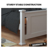 KINGSTON SLUMBER King Single Wooden Timber Bed Frame, White V219-BEDBKSKS03WA