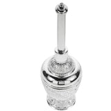 Christian Wishing Bottle Holy Water Decorative Bottle Glass Silver 1Set V1366-AZ2-W-17318
