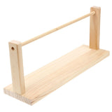 Wooden Ribbon and Thread Spool Organizer Rack, Beige Wood Storage Holder for Craft Supplies V1192-AZ-W-27578