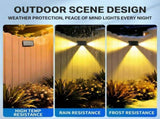 Solar Powered Outdoor Wall Light with Triple-Sided Glow, 5 Lighting Modes, Dusk-to-Dawn Auto On/Off, V1341-ZY-HFQCMN29-6PCS-COOLWHITE