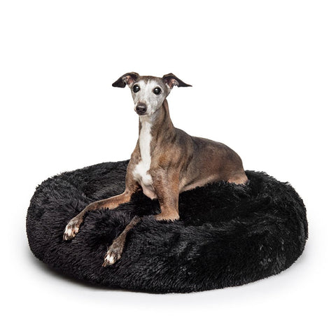 Fur King "Aussie" Calming Dog Bed - Medium - Black - 80 cm V364-DCA8BDP0251S