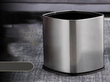 12L Rectangular Trash Can Lidless Living Room Kitchen Office Stainless Steel Dustbin Trash Can V1294-YM0703-3118230032011