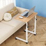 Artiss Laptop Desk Table Adjustable 60CM Light Wood LA-DESK-60-LW