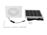 6in Solar Exhaust Fan White Round 8W Solar Panel Fan for Ventilation Cooling Bathroom Kitchen V1294-YM0901-3114250042711