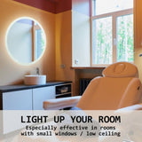 2 Set LED Wall Mirror Round Anti-Fog Bathroom 70cm V274-FT-BM-LEDR-70-X2